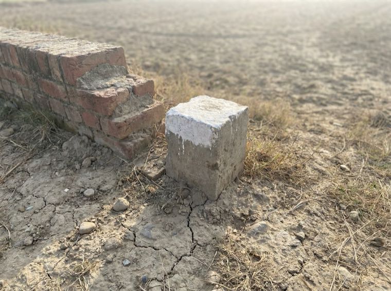 Sample photo of a plot corner marker